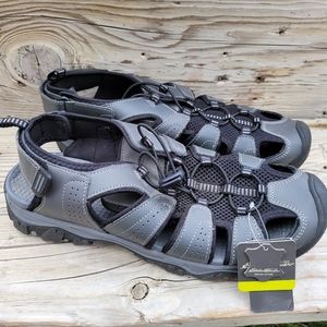 Eddie Bauer Stewart Sandals Gray Black Mens Size 13.